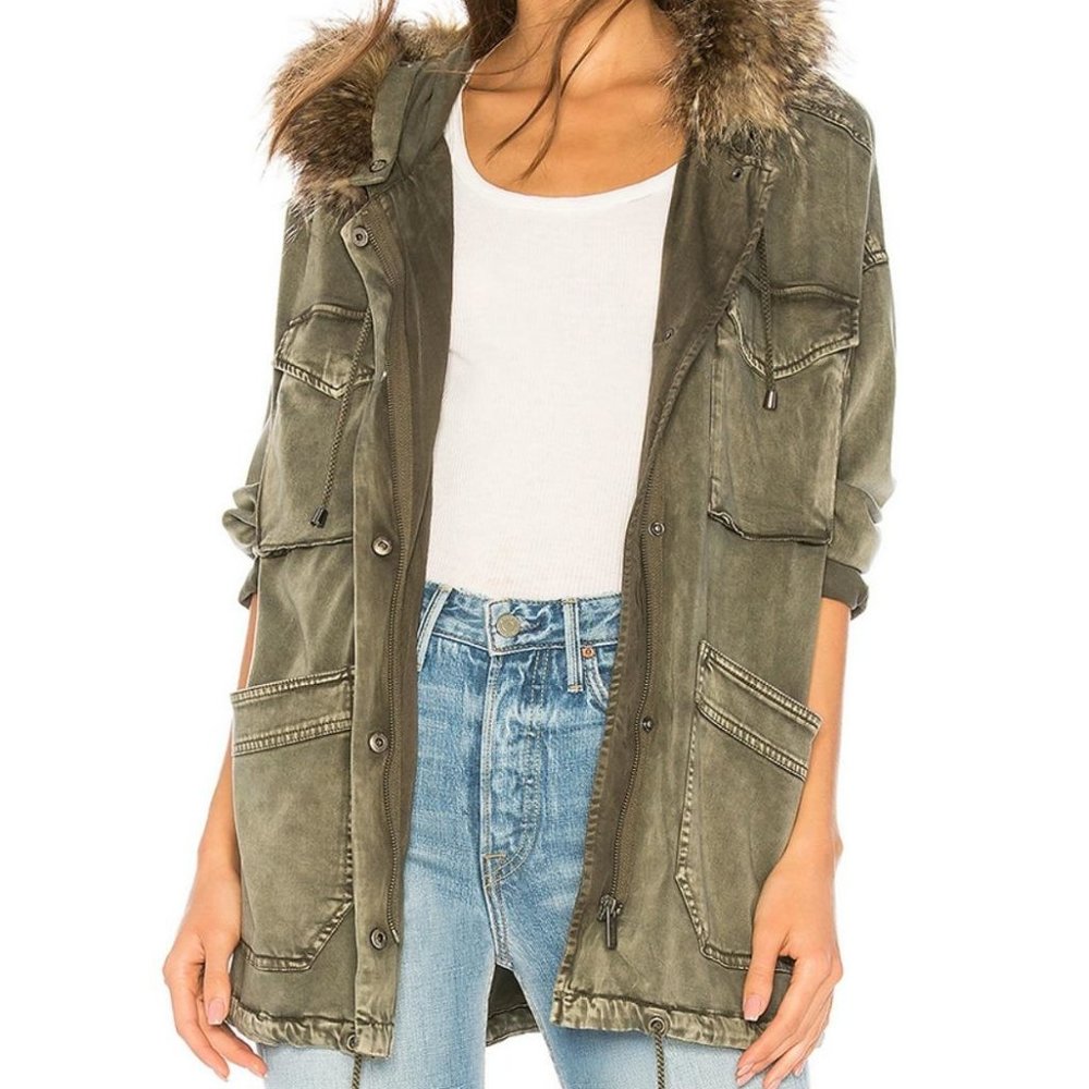 Splendid Dune Faux Fur Jacket Size L